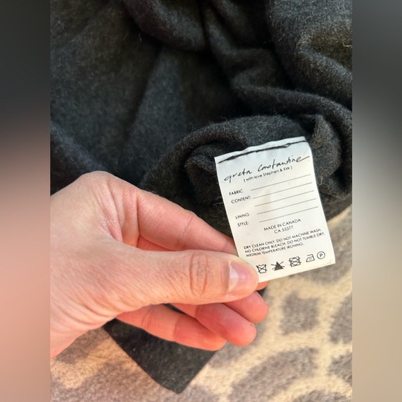 Greta Constantine Wool Oversized Short Sleeve Unlined Top Size 4-6 - Picture 6 of 10